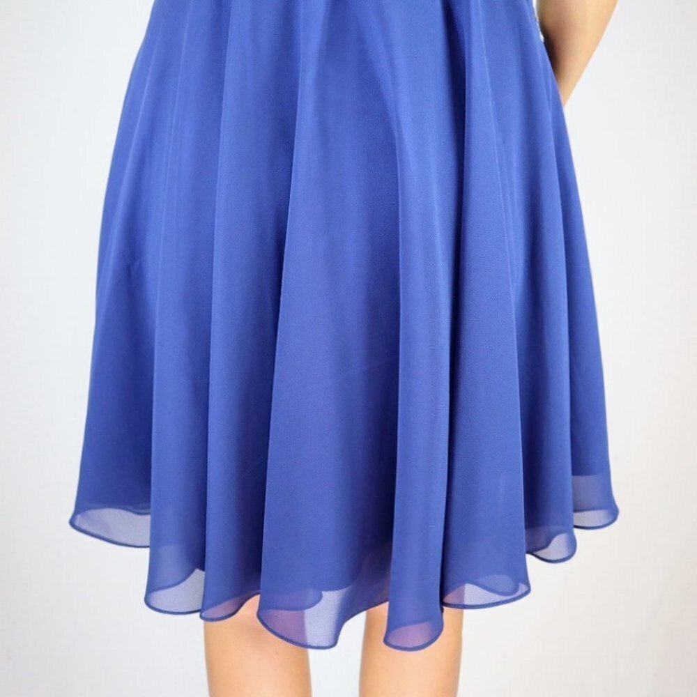 Faviana Navy Blue Lace Lace Bodice Dress $298 NWOT - Picture 8 of 10
